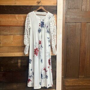 White Floral Maxi Dress